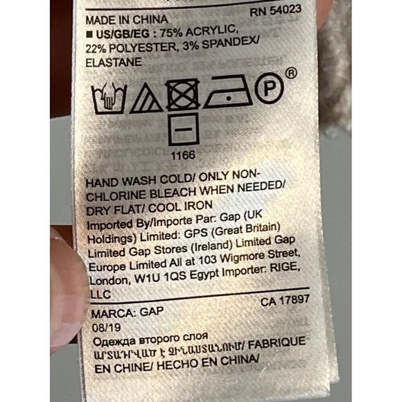 Gap Sweater Women LT Tan  Penguin Novelty Fuzzy Preppy Old Money Classic Retro - Picture 8 of 9